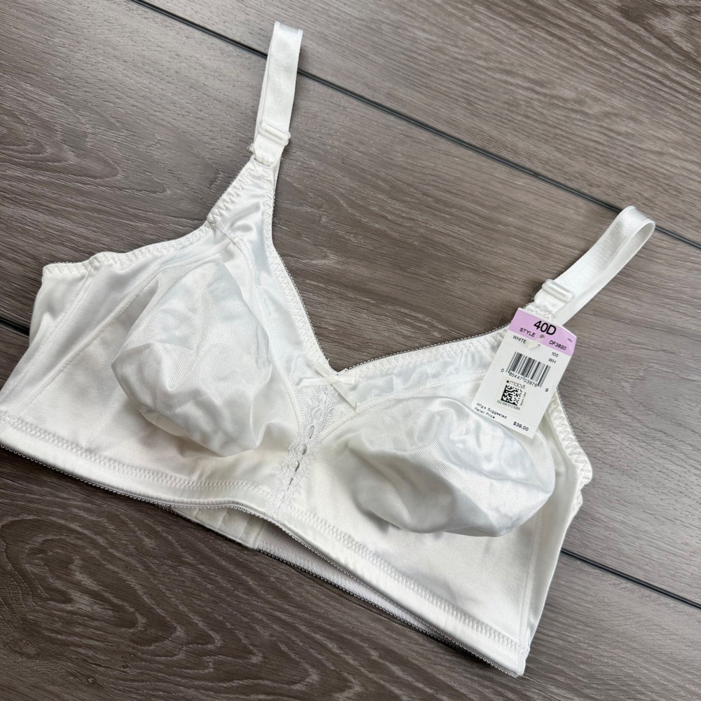 Bali Women Bra Double Support Wirefree Satin DF3820 White 40D